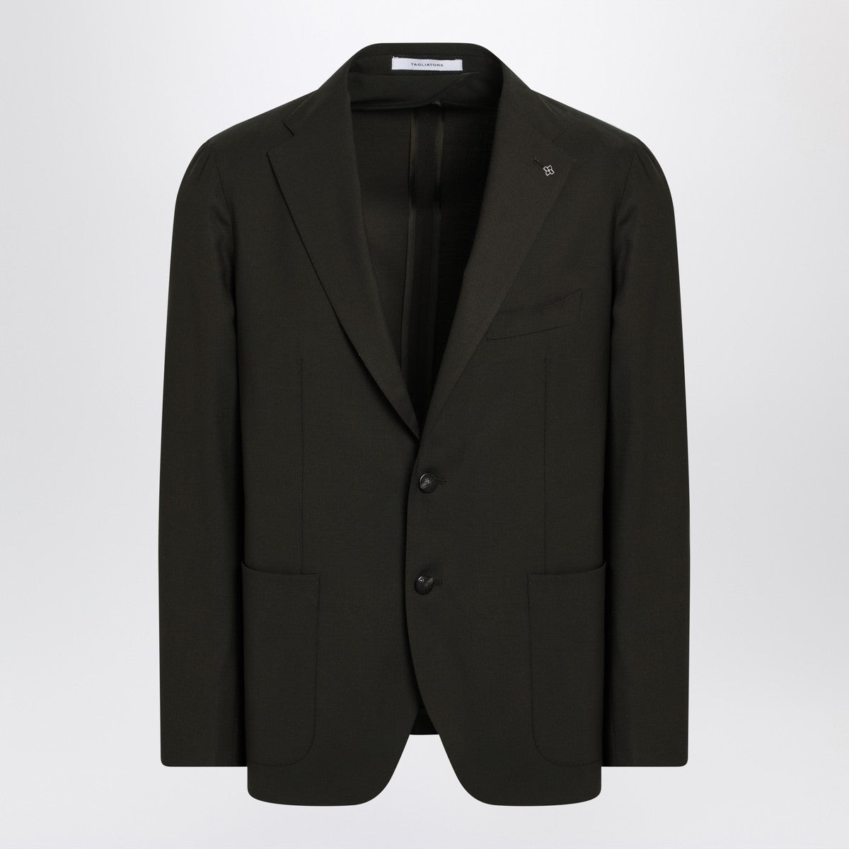 Tagliatore Single-breasted green jacket in virgin wool